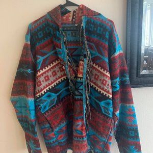 Inca Style Hooded Cardigan